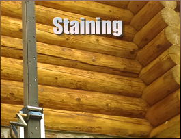  Boyle County, Kentucky Log Home Staining